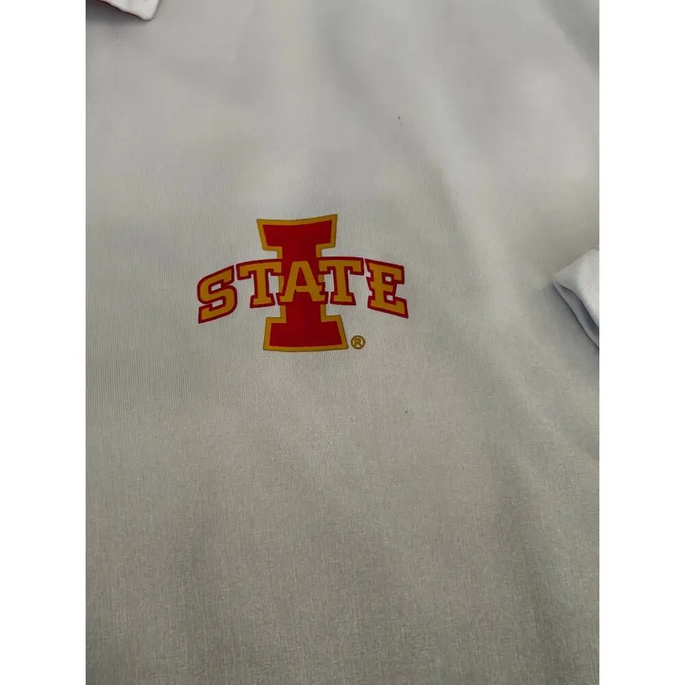 Iowa State Cyclones Ombre Performance Polo Shirt White Gray 3XL NWT  Big 12 NCAA - Picture 2 of 6